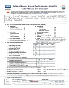 Testimonial, Evaluation Form from Diane Corliss Customer